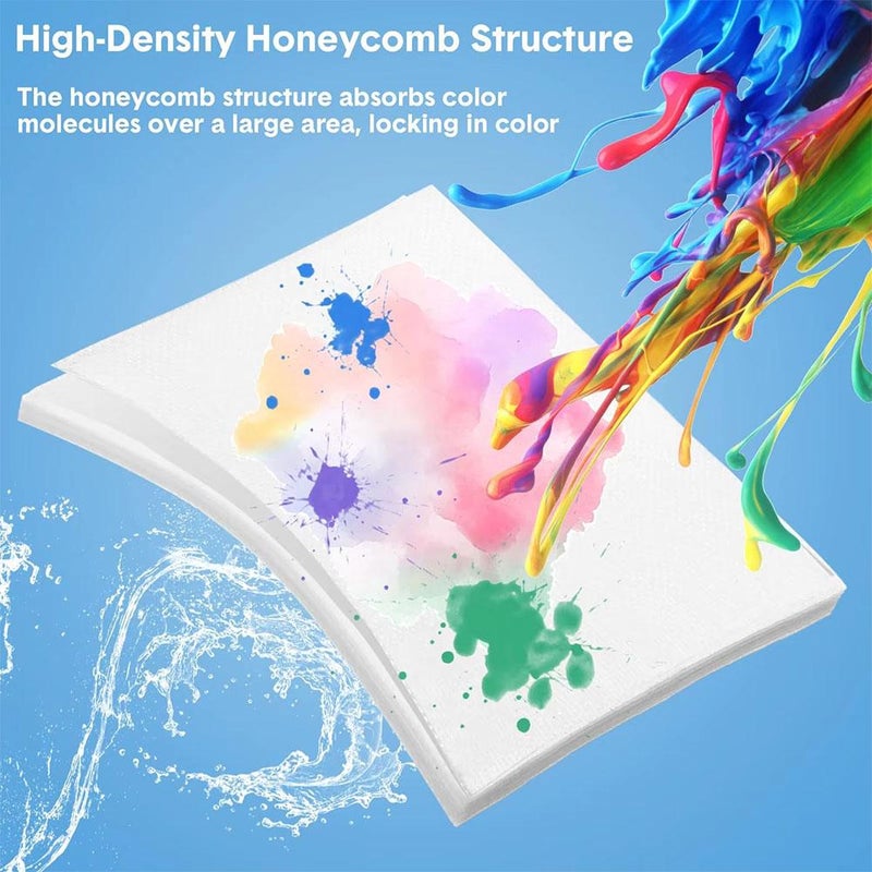 Color Catchers for Laundry, 150 Grabber Sheets Color Catcher Laundry Sheets - Maintains Original Colors of Clothing, Suitable Use for Home, Apartment, School, Travel - Image 5